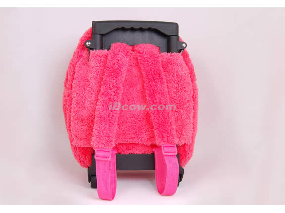 Posh Animal Rolling Backpack with Pony Plush - Hot Pink