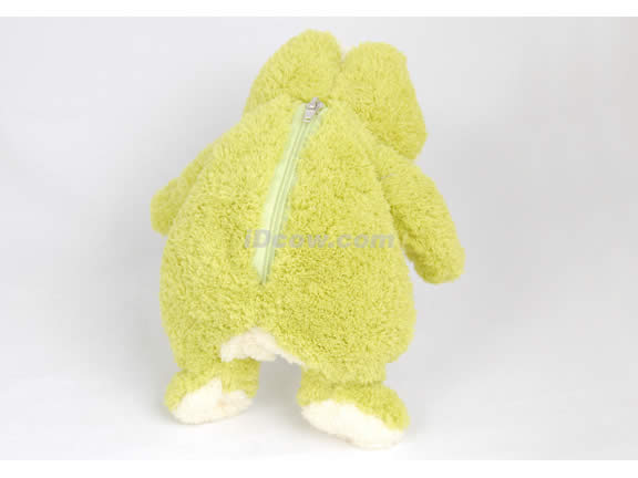 Posh Soft Animal Rolling Backpack with Frog Plush - Tan