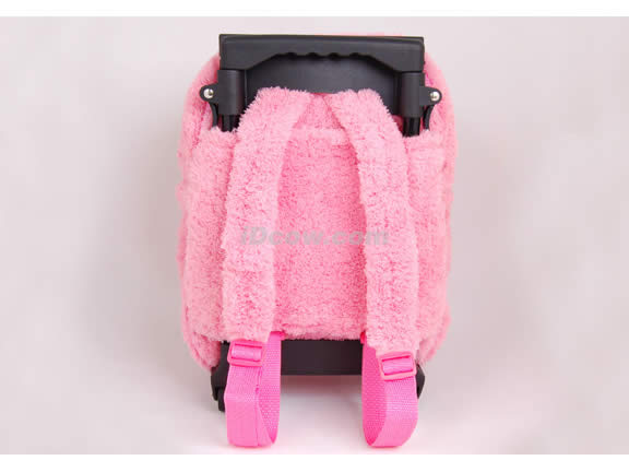 Posh Animal Rolling Backpack with Puppy Plush - Pink