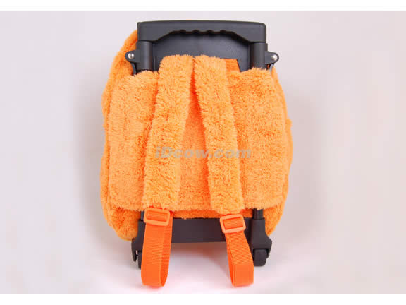 Posh Animal Rolling Backpack with Frog Plush - Orange