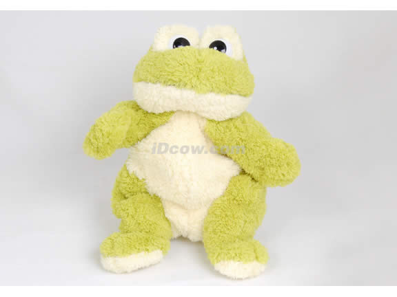 Posh Animal Rolling Backpack with Frog Plush - Orange
