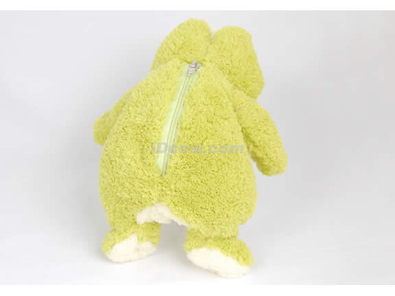 Posh Animal Rolling Backpack with Frog Plush - Orange