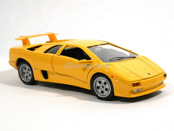 1994 Lamborghini Diablo diecast model car 1:18 scale die cast by Bburago - Yellow 12042
