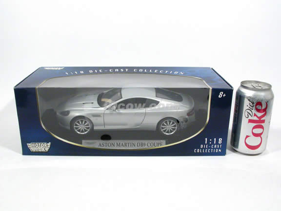 2004 Aston Martin DB9 diecast model car 1:18 scale die cast from Motor Max - Silver 73174