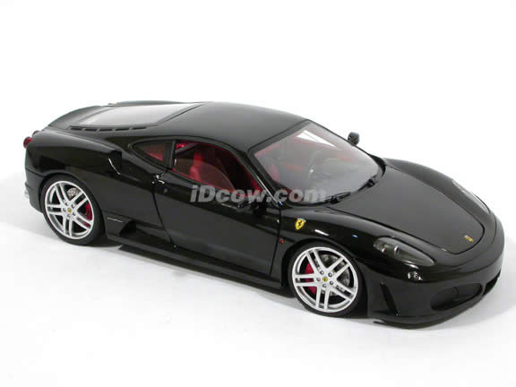 2009 Ferrari F430 diecast model car 1:18 scale die cast by Hot Wheels Elite - Black Elite N2057