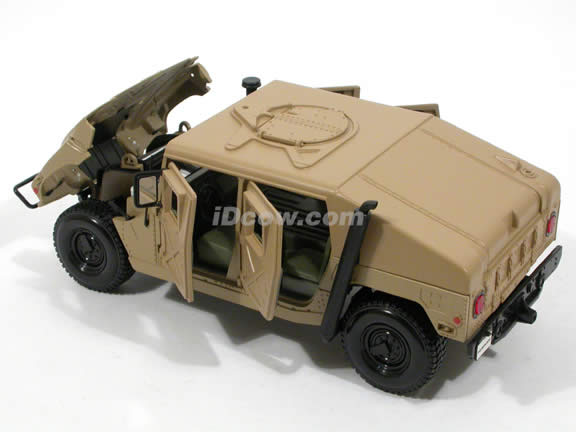 1991 Hummer Military Humvee diecast model car 1:18 scale die cast by Maisto - Sand 36874