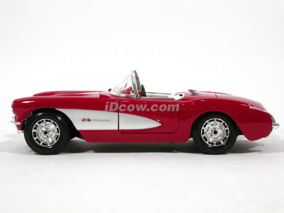 1957 Chevrolet Corvette diecast model car 1:18 scale die cast by Maisto - Red