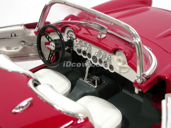 1957 Chevrolet Corvette diecast model car 1:18 scale die cast by Maisto - Red