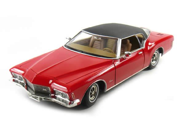 1971 Buick Riviera diecast model car 1:18 scale die cast by Yat Ming - Red 92558
