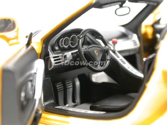 2005 Porsche Carrera GT diecast model car 1:18 scale die cast by AUTOart - Yellow