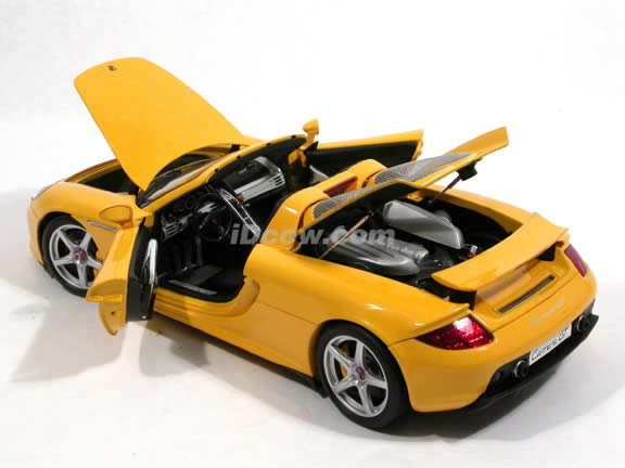 2005 Porsche Carrera GT diecast model car 1:18 scale die cast by AUTOart - Yellow
