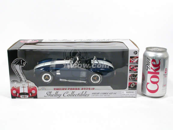 1965 Shelby Cobra 427 S/C diecast model car 1:18 scale die cast by Shelby Collectibles - Blue