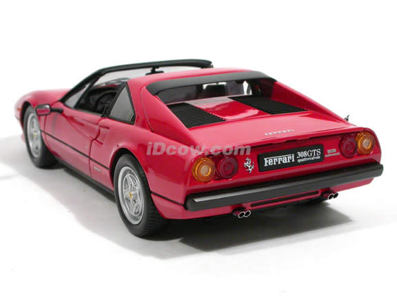 1985 Ferrari 308 GTS Quattrovalvole diecast model car 1:18 scale die cast by Kyosho - Red