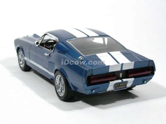 1967 Ford Mustang Shelby GT500E Eleanor diecast model car 1:18 scale die cast by Shelby Collectibles - Blue