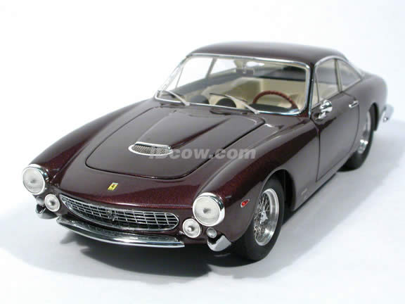 1962 Ferrari 250 GT Berlinetta Steve McQueen diecast model car 1:18 scale by Hot Wheels Elite - Dark Lavender