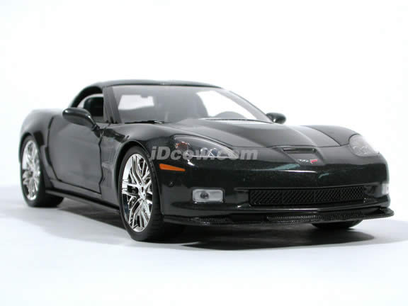 2009 Chevrolet Corvette ZR1 diecast model car 1:18 scale die cast by Jada Toys - Dark Grey 92025