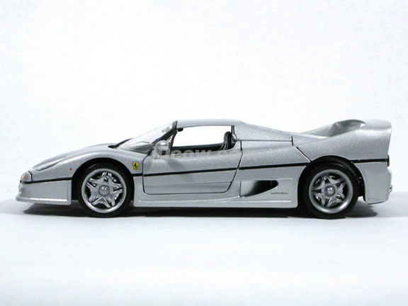 1995 Ferrari F50 diecast model car 1:18 scale die cast by Hot Wheels - Silver