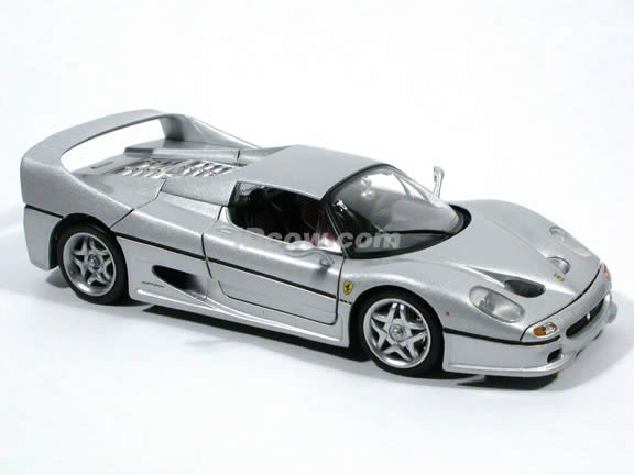1995 Ferrari F50 diecast model car 1:18 scale die cast by Hot Wheels - Silver