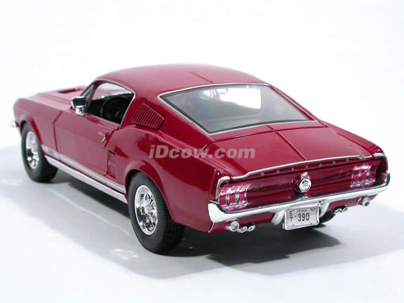 1967 Ford Mustang GTA Fastback diecast model car 1:18 scale die cast by Maisto - Red