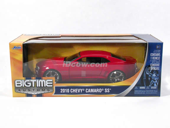 2010 Chevy Camaro SS diecast model car 1:18 scale die cast by Jada Toys - Red
