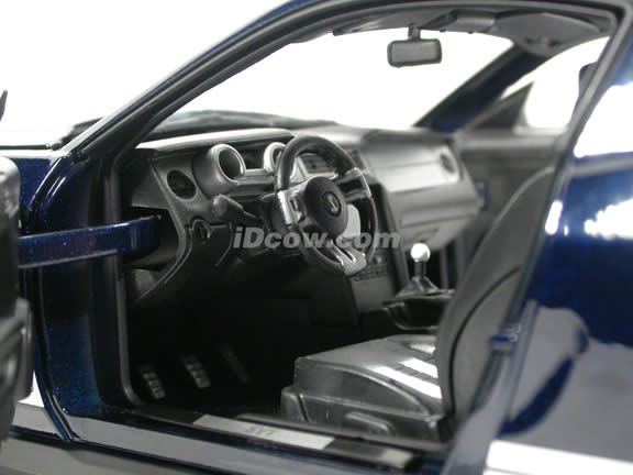 2010 Ford Shelby Mustang GT500 diecast model car 1:18 die cast by Shelby Collectibles - Dark Blue