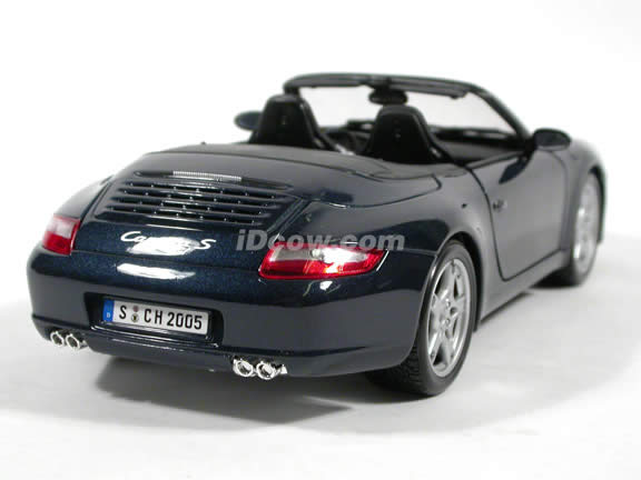 2005 Porsche 911 Carrera S Cabriolet diecast model car 1:18 scale die cast by Maisto - Dark Blue