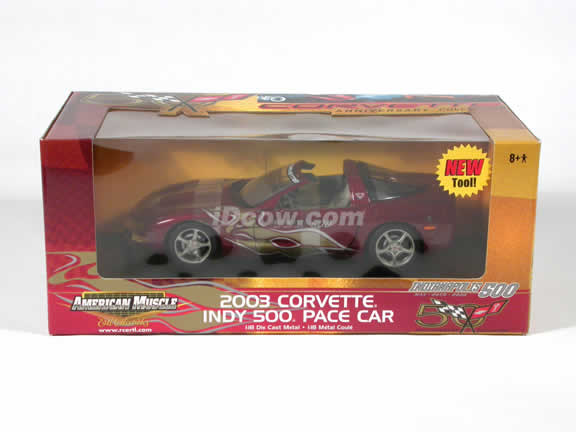 2003 Corvette model INDY 500 Pace Car die cast car 1:18 diecast by Ertl