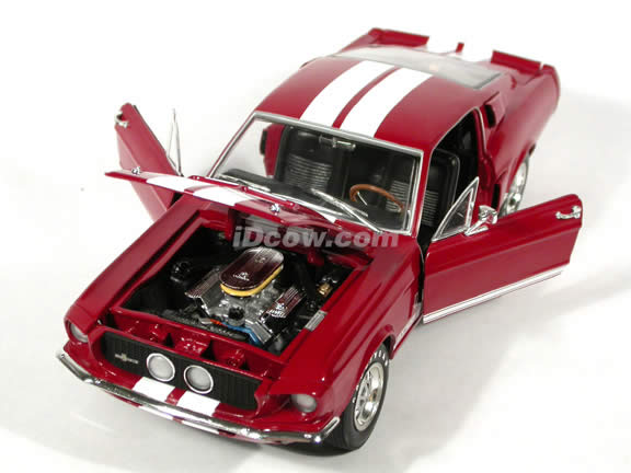 1967 Ford Mustang Shelby GT-500 diecast model car 1:18 scale die cast by Ertl 1 of 2500 - Red