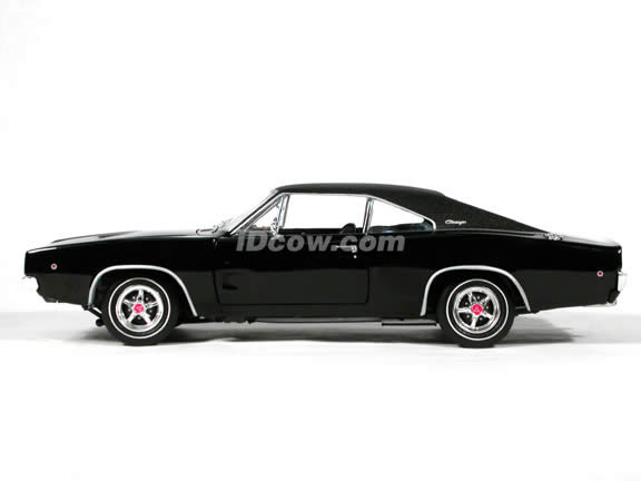 1968 Dodge Charger Bullitt diecast model car Steve McQueen collection 1:18 die cast by Ertl - Black