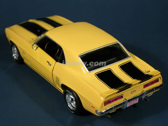 1969 Chevy Camaro Z-28 diecast model car 1:18 scale die cast by Ertl 1 of 2500  - Yellow