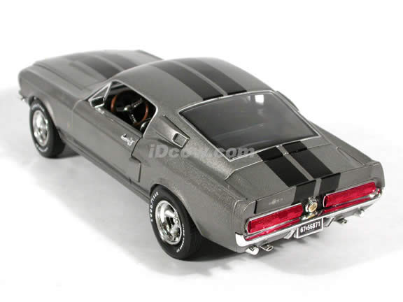 1967 Shelby Mustang GT-500 diecast model car 1:18 scale die cast by Ertl 1 of 2500 Silver-Grey
