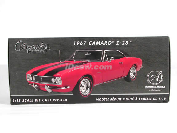 1967 Chevy Camaro Z-28 diecast model car 1:18 scale die cast by Ertl - Red