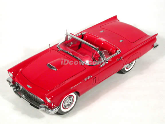 1957 Ford Thunderbird diecast model car 1:18 scale die cast by Precesion Collection 100 ERTL - Red