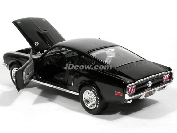 1968 Ford Mustang GT Street Machine diecast model car 1:18 scale die cast by Ertl - Black
