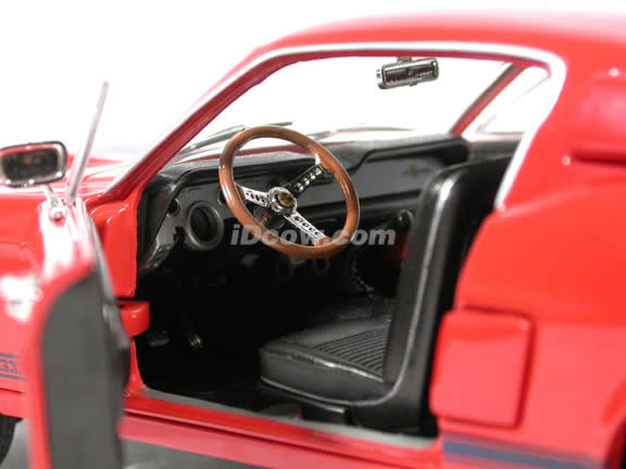 1967 Shelby GT-500 Mustang diecast model car 1:18 scale die cast by Ertl - Red Orange