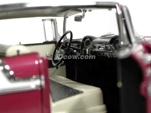 1956 Chevrolet Bel Air 4 Door Hardtop diecast model car 1:18 scale die cast by Ertl Precision Minatures - Dusk Plum