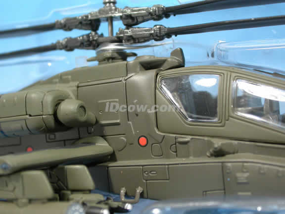 Apache AH-64 Helicopter diecast model 1:55 scale die cast from NewRay - Military Green