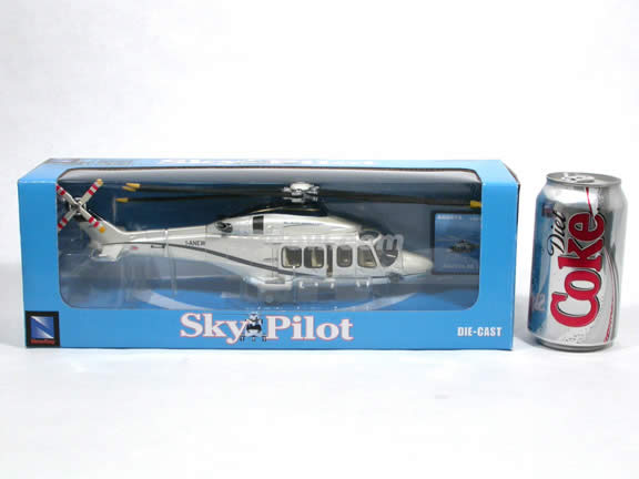 Agusta AB 139 Helicopter diecast model 1:48 scale die cast from NewRay - Pearl White 25607