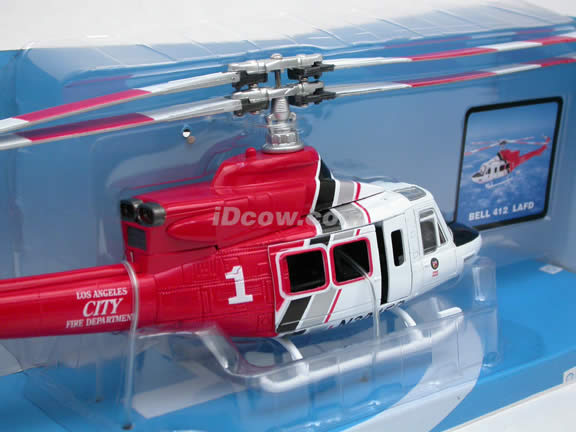 Bell 412 LAFD Helicopter diecast model 1:48 scale die cast from NewRay - 25677