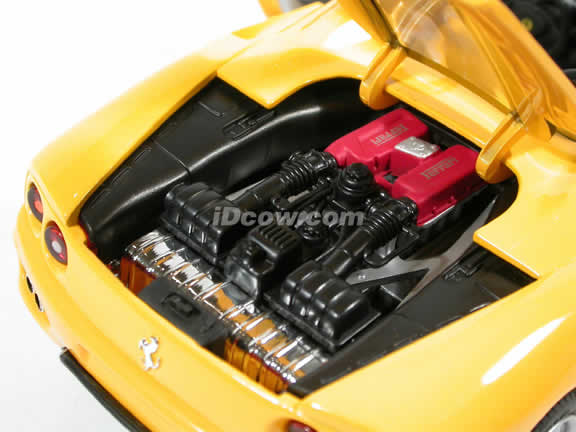 Ferrari 360 Spider diecast model car 1:18 die cast by Hot Wheels - Yellow