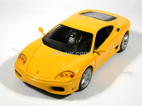 2002 Ferrari 360 Modena diecast model car 1:18 die cast by Hot Wheels - Yellow