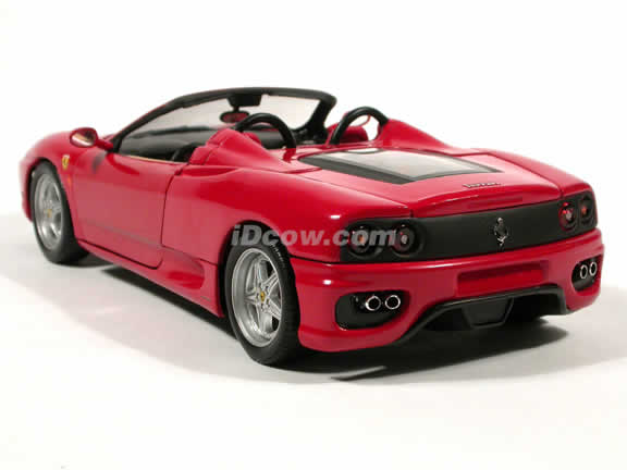 2002 Ferrari 360 diecast model car 1:18 Spider by Hot Wheels - Red Spider