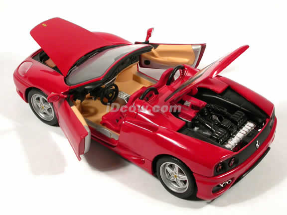 2002 Ferrari 360 diecast model car 1:18 Spider by Hot Wheels - Red Spider