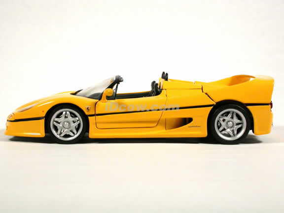 1995 Ferrari F50 diecast model car 1:18 die cast by Hot Wheels - Yellow