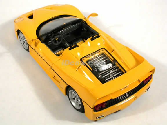 1995 Ferrari F50 diecast model car 1:18 die cast by Hot Wheels - Yellow