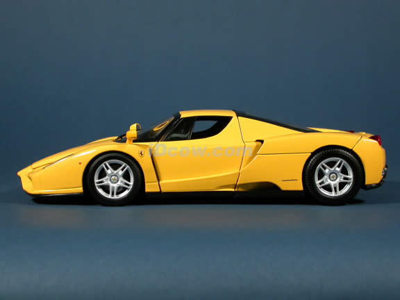 2002 Ferrari Enzo diecast model car 1:18 scale die cast by Hot Wheels - Yellow