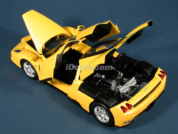 2002 Ferrari Enzo diecast model car 1:18 scale die cast by Hot Wheels - Yellow