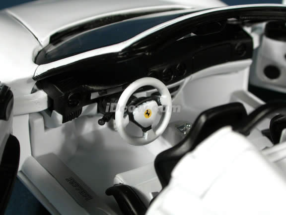 Ferrari 360 Spider Whips diecast model car 1:18 scale die cast by Hot Wheels - White