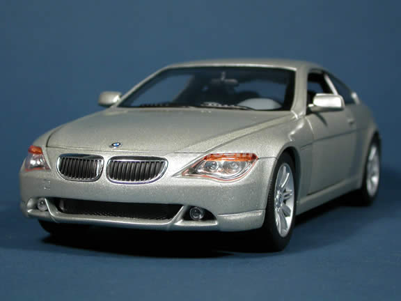 2004 BMW 645Ci diecast model car 1:18 scale die cast by Hot Wheels - Silver