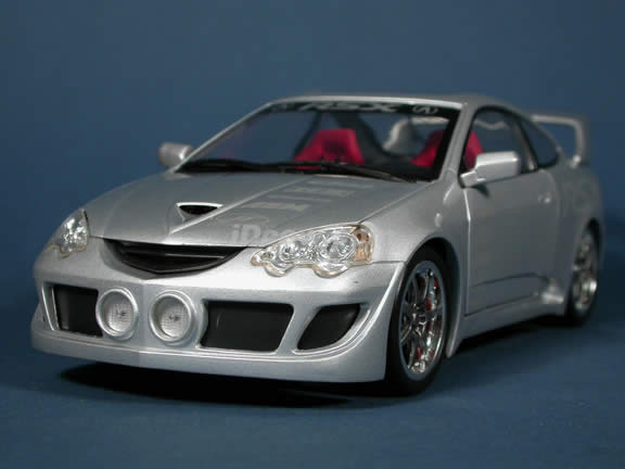 2004 Acura RSX Tuner diecast model car 1:18 scale die cast by Hot Wheels - Silver